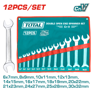 12 Pcs double open end spanner set