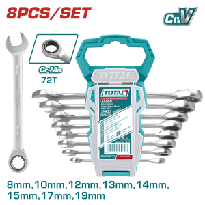 8 Pcs ratchet spanner set